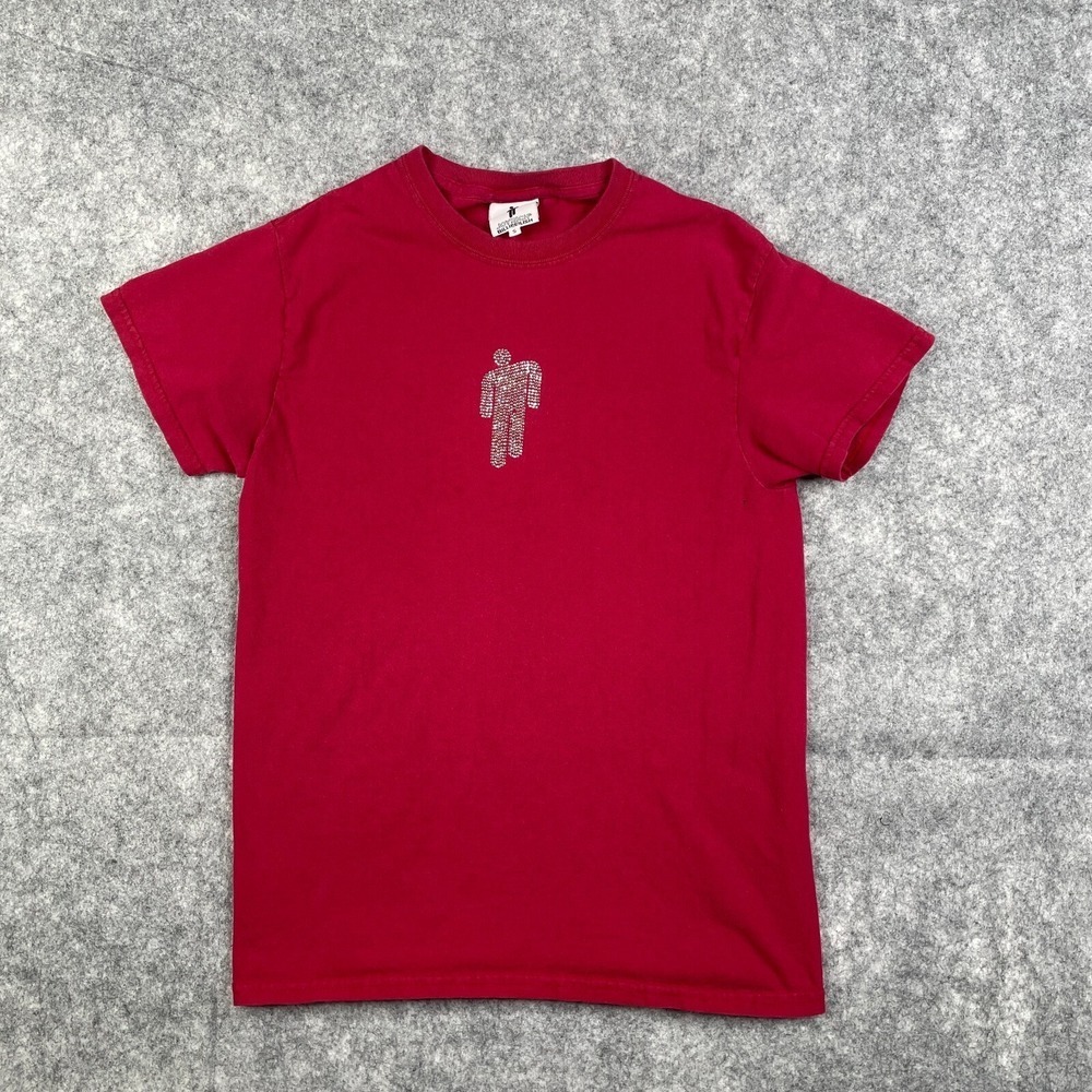 Joyrich x Billieeilish Collab Short Sleeve Embroidered T Shirt Womens Small Red
